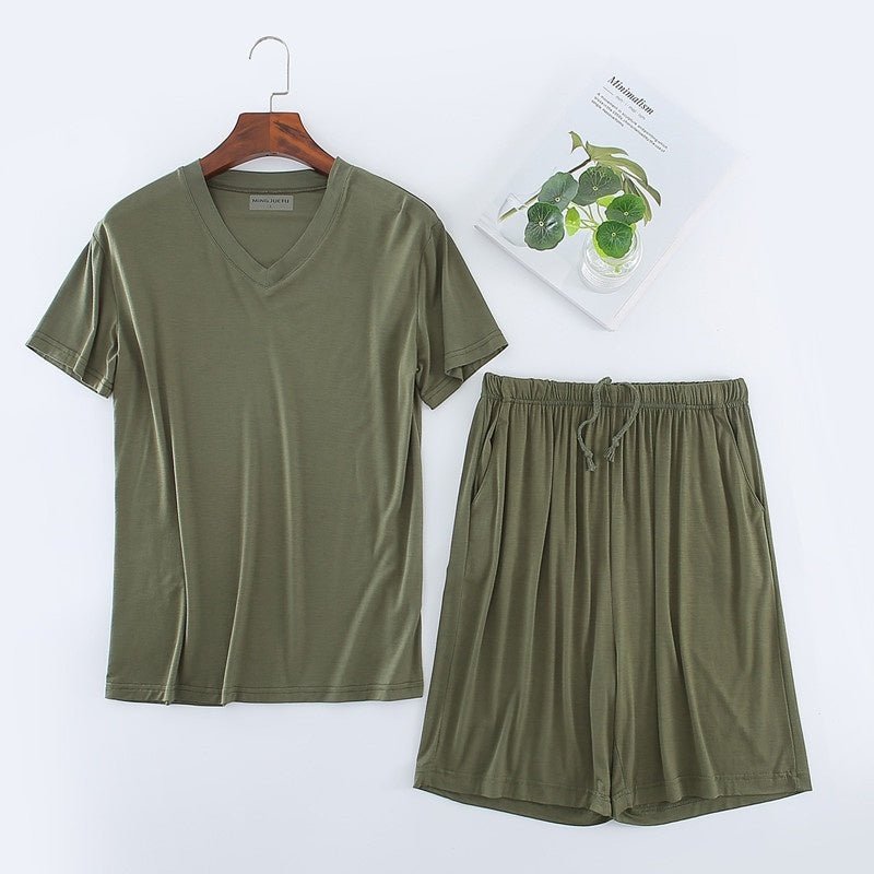 Men's Short Sleeved Shorts Set - AmiraMart