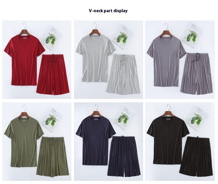 Men's Short Sleeved Shorts Set - AmiraMart