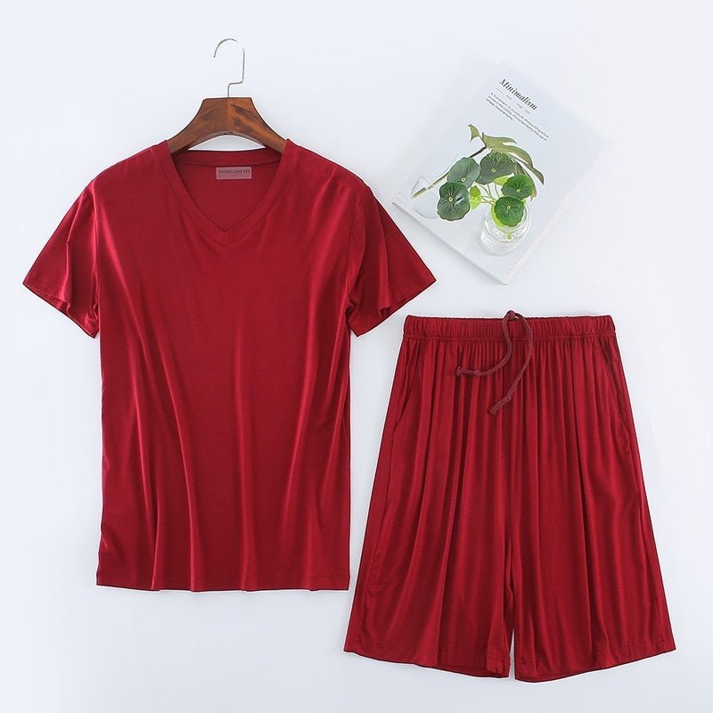 Men's Short Sleeved Shorts Set - AmiraMart