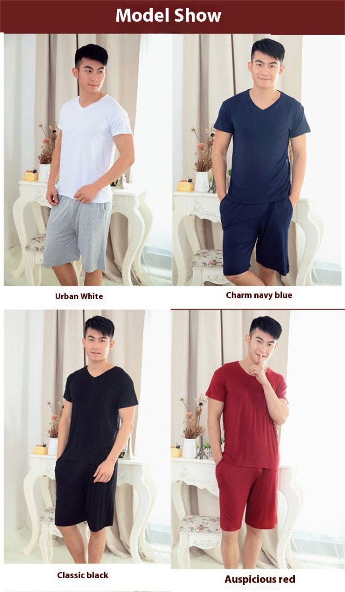Men's Short Sleeved Shorts Set - AmiraMart