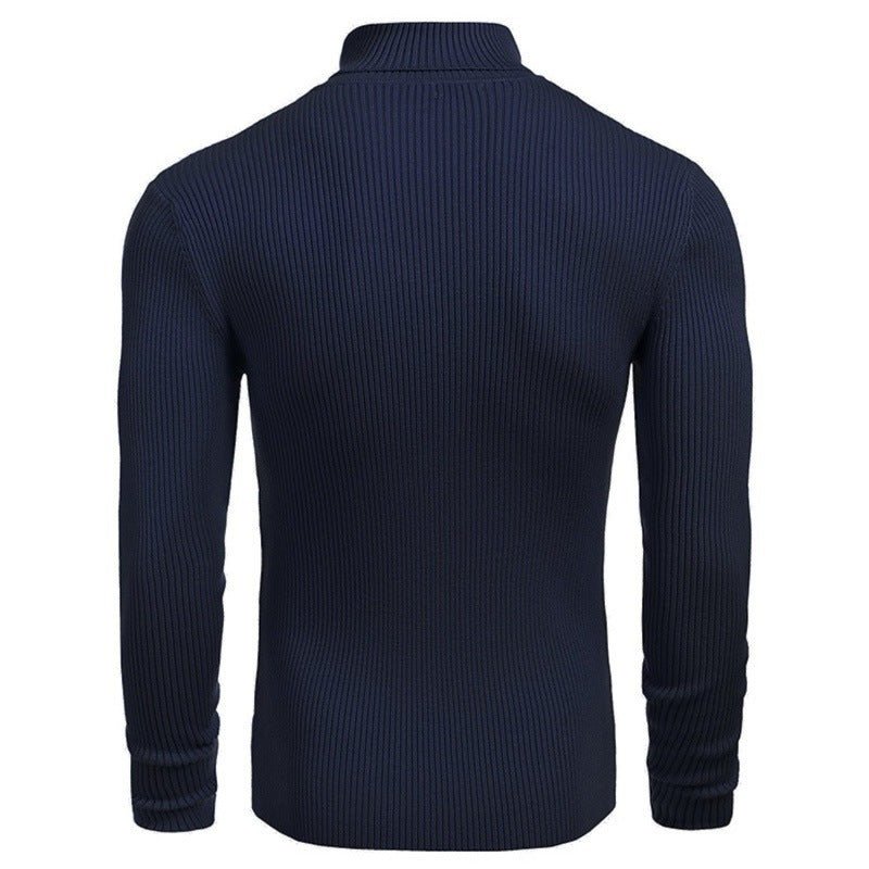 Men's Slim - fit Turtleneck Long - sleeved Sweater - AmiraMart
