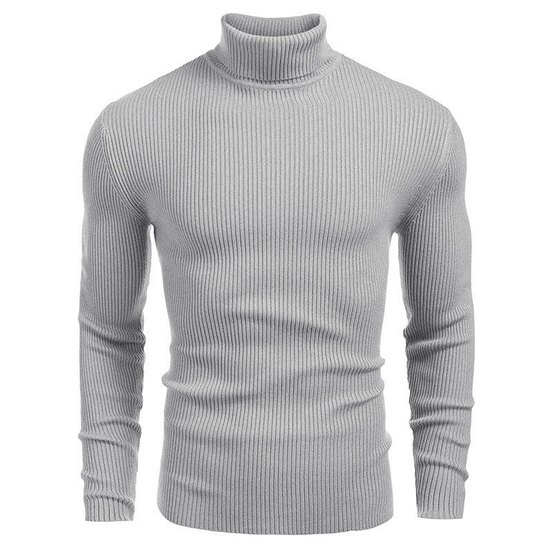 Men's Slim - fit Turtleneck Long - sleeved Sweater - AmiraMart