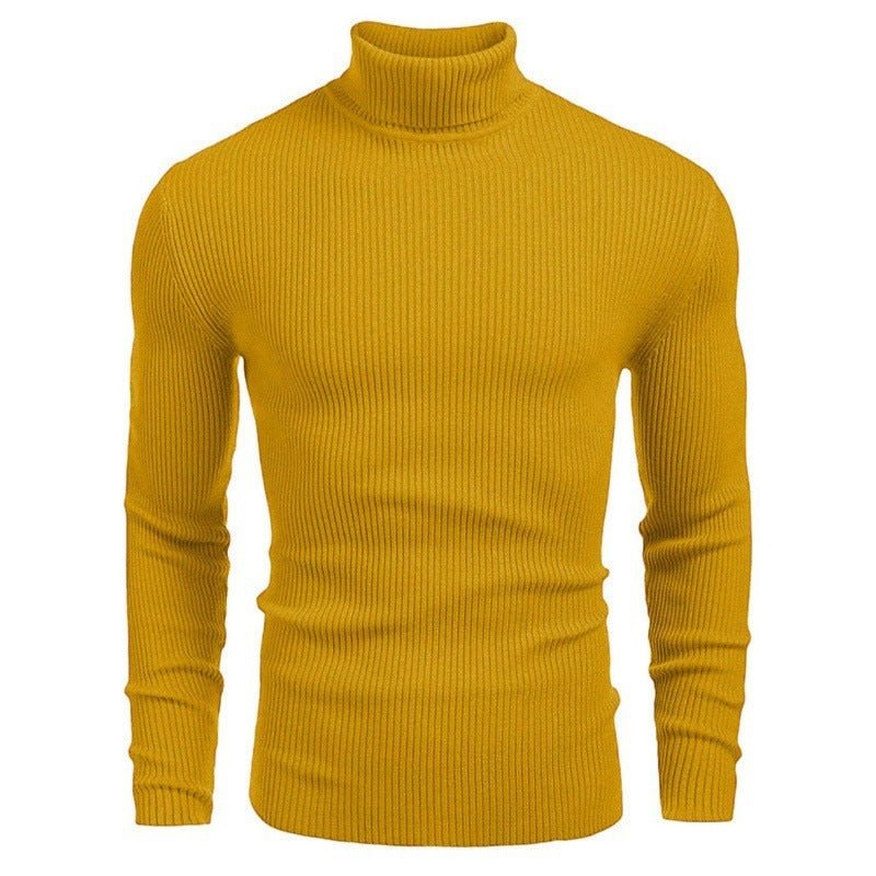 Men's Slim - fit Turtleneck Long - sleeved Sweater - AmiraMart