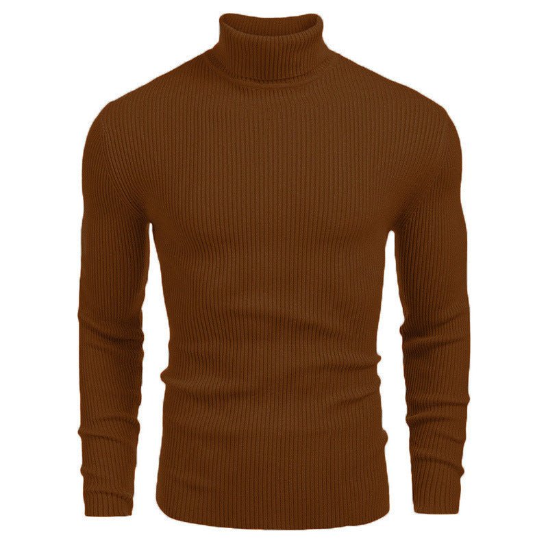 Men's Slim - fit Turtleneck Long - sleeved Sweater - AmiraMart