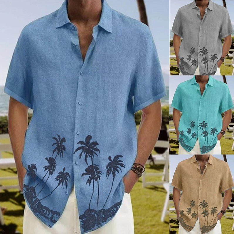 Men's Summer Fashion Trend Beach Casual Short Sleeve - AmiraMart