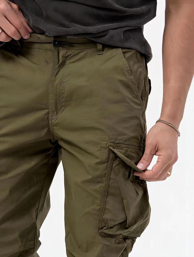 Men's Three - dimensional Pocket Woven Overalls - AmiraMart