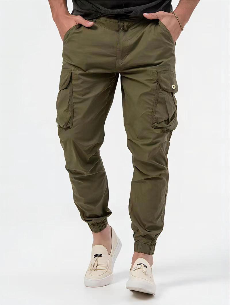 Men's Three - dimensional Pocket Woven Overalls - AmiraMart