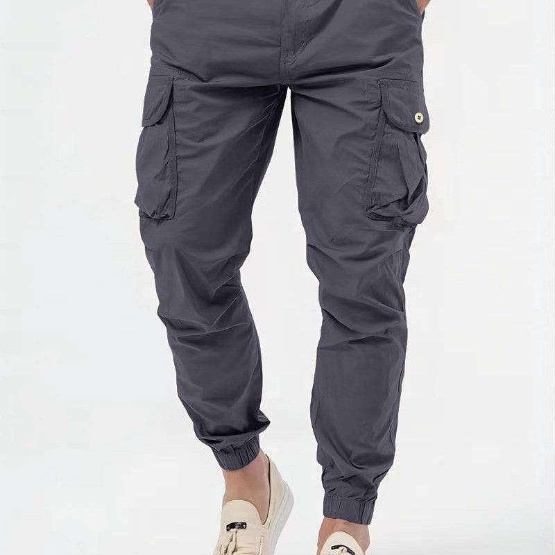 Men's Three - dimensional Pocket Woven Overalls - AmiraMart