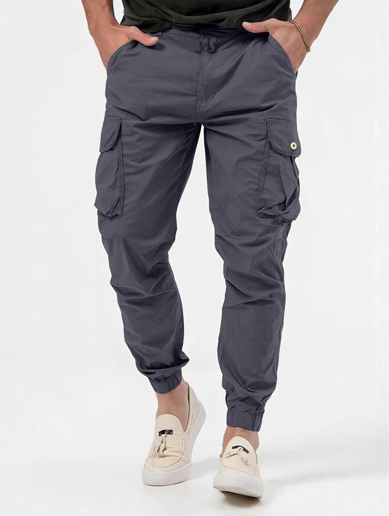Men's Three - dimensional Pocket Woven Overalls - AmiraMart