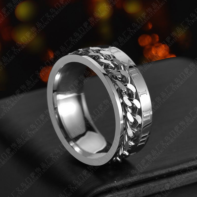Men’s Titanium Steel Spinner Ring – Bottle Opener Gift - AmiraMart