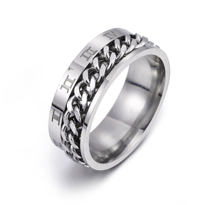 Men’s Titanium Steel Spinner Ring – Bottle Opener Gift - AmiraMart
