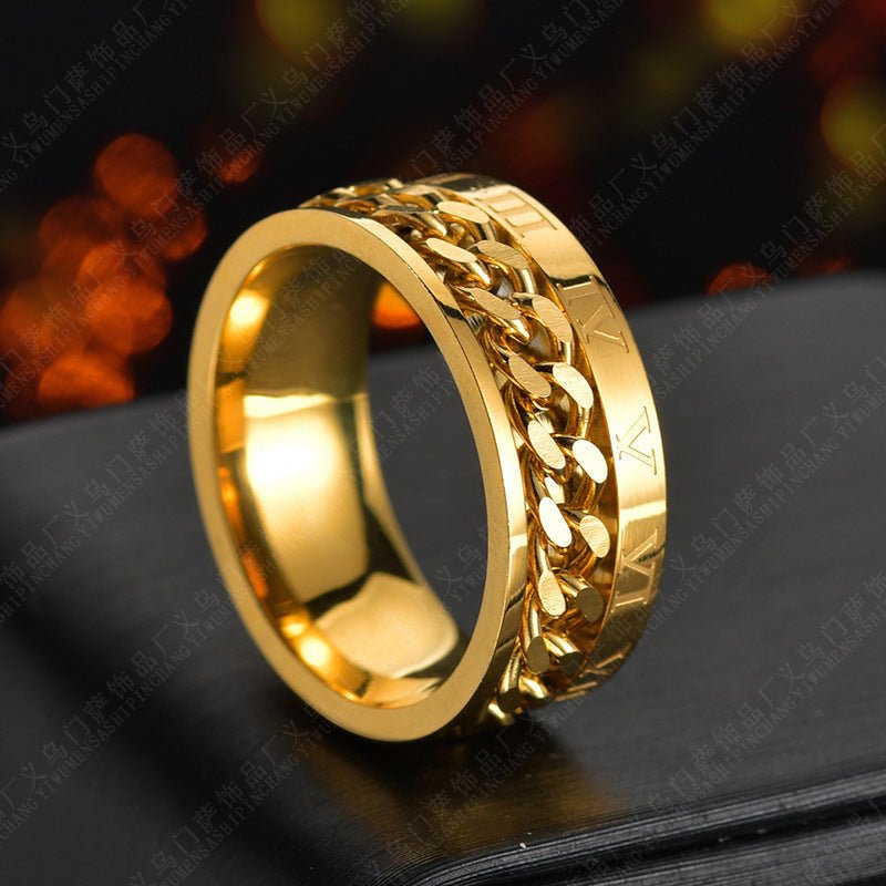Men’s Titanium Steel Spinner Ring – Bottle Opener Gift - AmiraMart