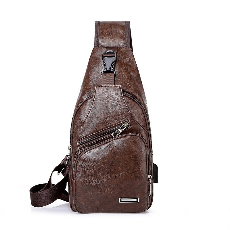 Men’s USB Charging Chest Bag – Anti - Theft & Compact - AmiraMart