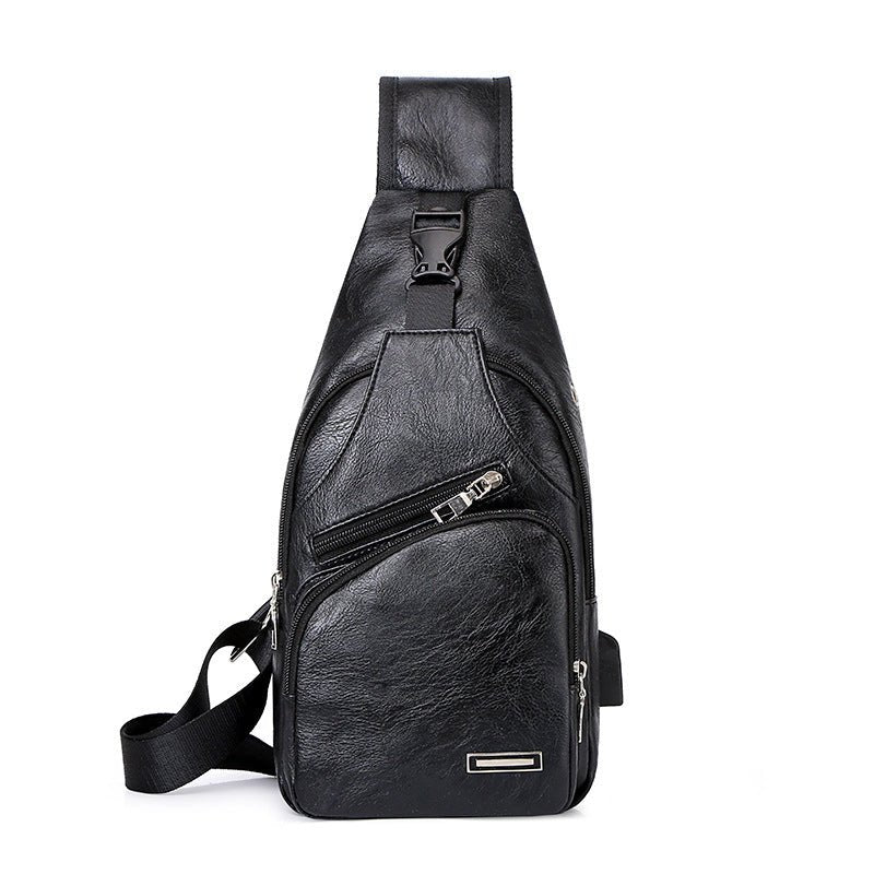 Men’s USB Charging Chest Bag – Anti - Theft & Compact - AmiraMart