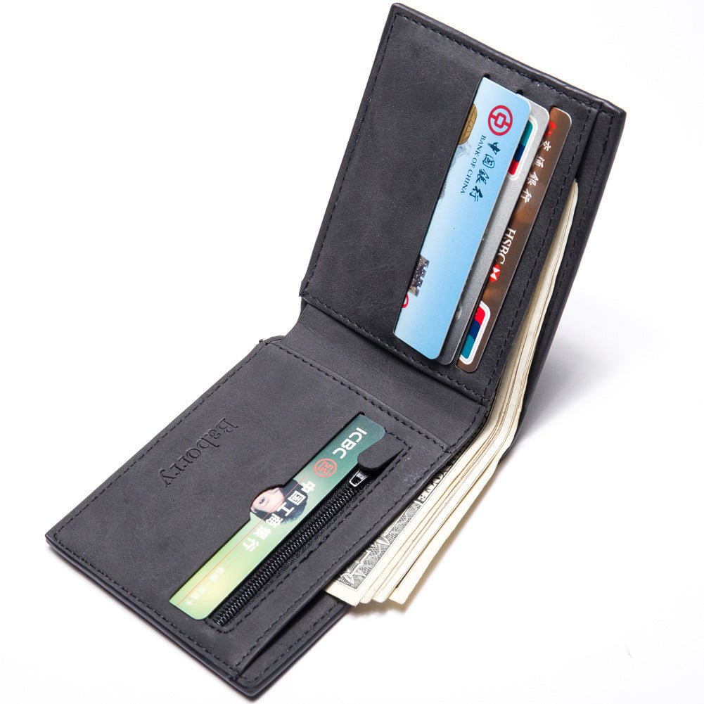 Mens Wallet with Coin Bag Zipper - AmiraMart