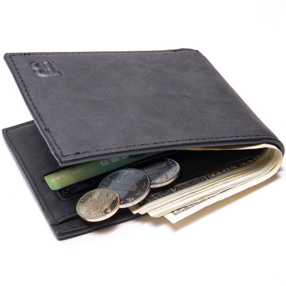 Mens Wallet with Coin Bag Zipper - AmiraMart
