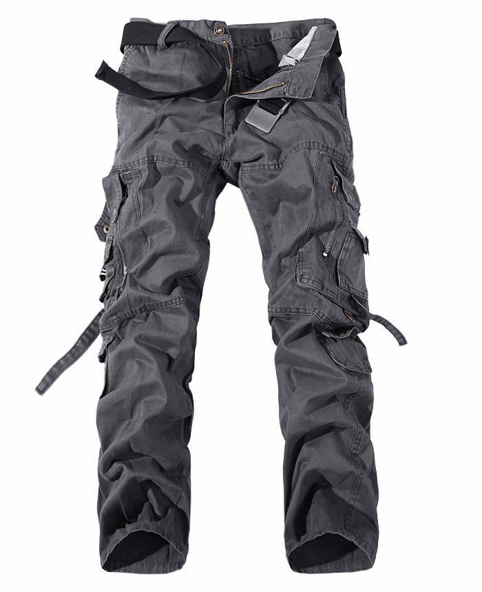 Men’s Washed Cargo Pants – Multi - Pocket & Trendy - AmiraMart