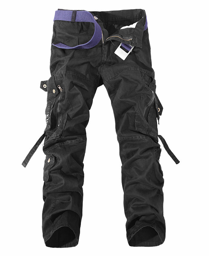 Men’s Washed Cargo Pants – Multi - Pocket & Trendy - AmiraMart