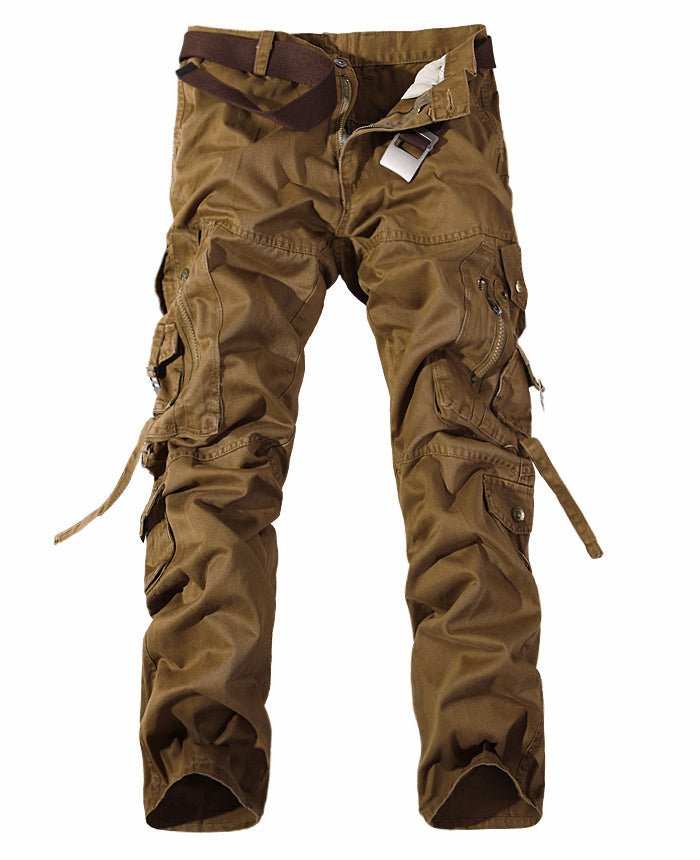 Men’s Washed Cargo Pants – Multi - Pocket & Trendy - AmiraMart