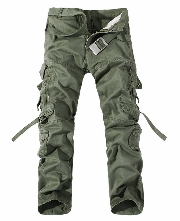 Men’s Washed Cargo Pants – Multi - Pocket & Trendy - AmiraMart