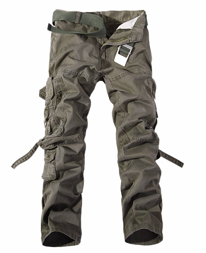 Men’s Washed Cargo Pants – Multi - Pocket & Trendy - AmiraMart
