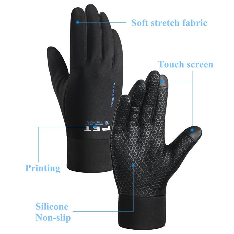 Men's Waterproof Non - slip And Warm Touch Screen Cycling Gloves - AmiraMart