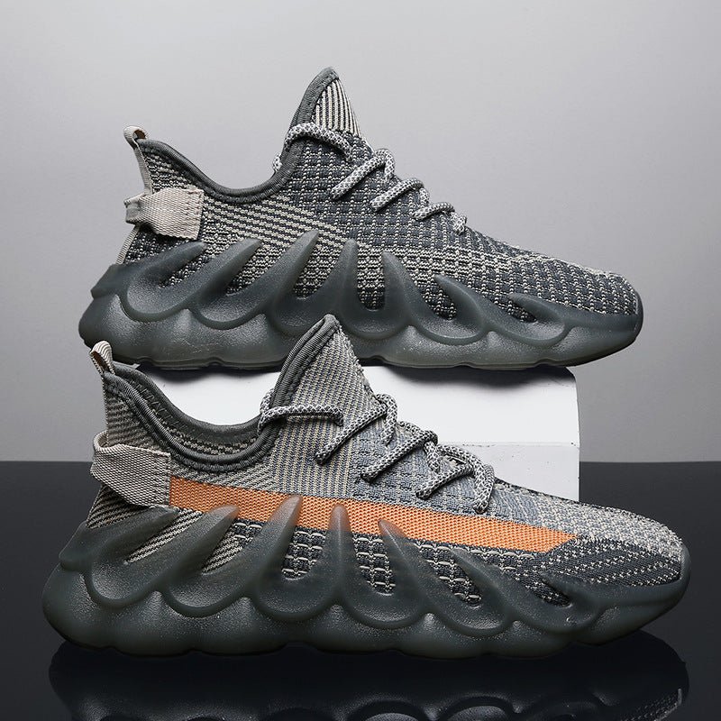 Men’s Wave Sole Sneakers – Cool & Sporty Style - AmiraMart