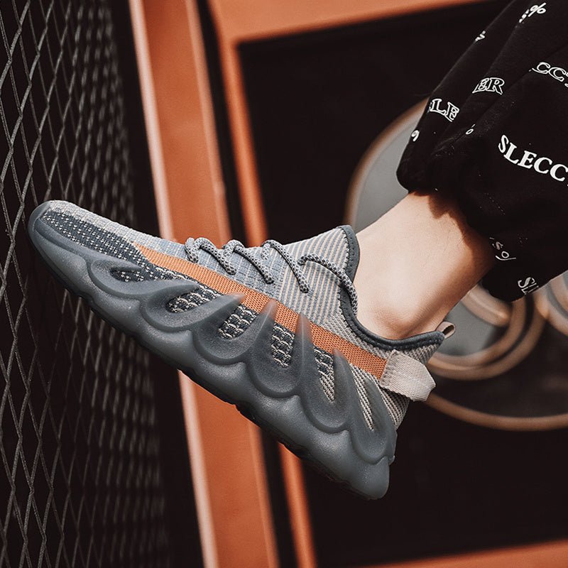 Men’s Wave Sole Sneakers – Cool & Sporty Style - AmiraMart