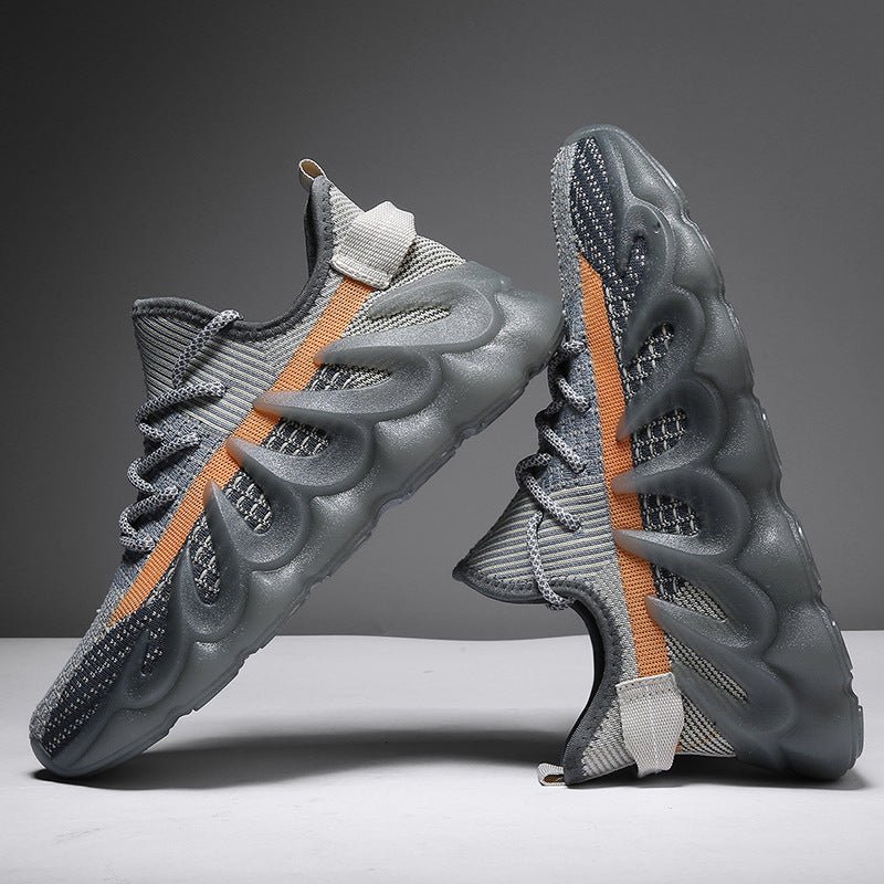 Men’s Wave Sole Sneakers – Cool & Sporty Style - AmiraMart
