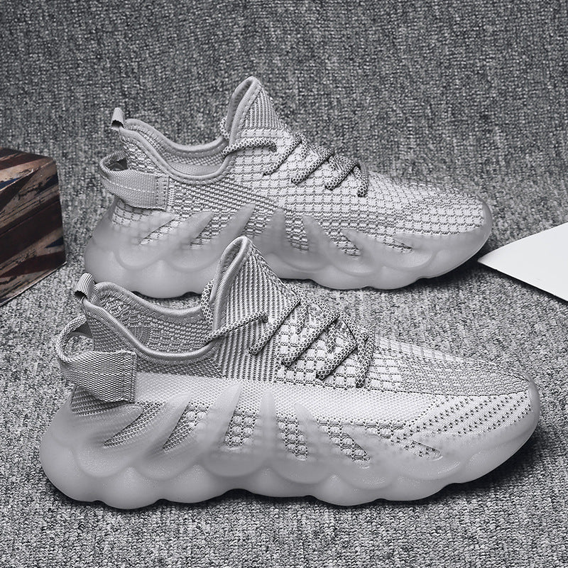 Men’s Wave Sole Sneakers – Cool & Sporty Style - AmiraMart