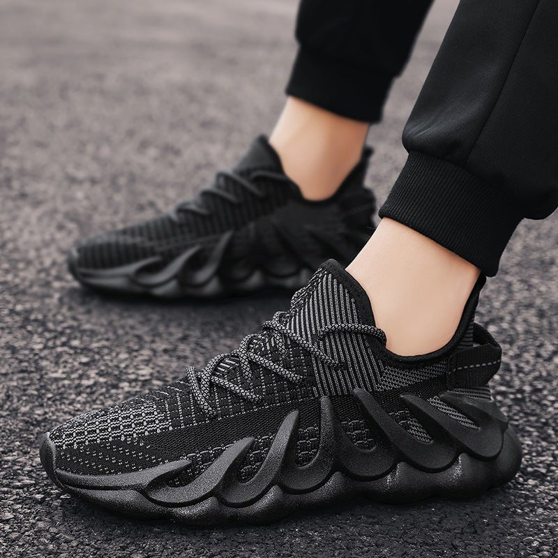 Men’s Wave Sole Sneakers – Cool & Sporty Style - AmiraMart