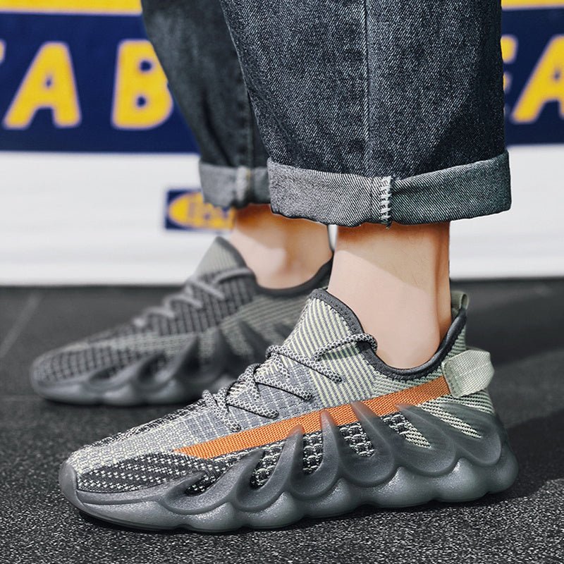 Men’s Wave Sole Sneakers – Cool & Sporty Style - AmiraMart