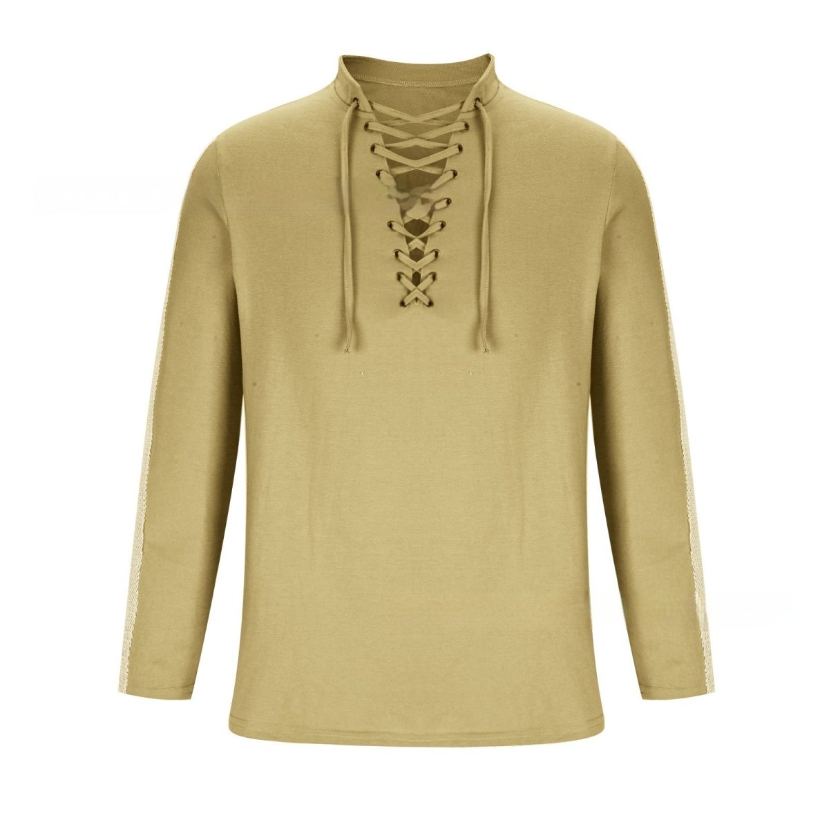 Mesh Long - sleeved Solid Color Collar Top - AmiraMart