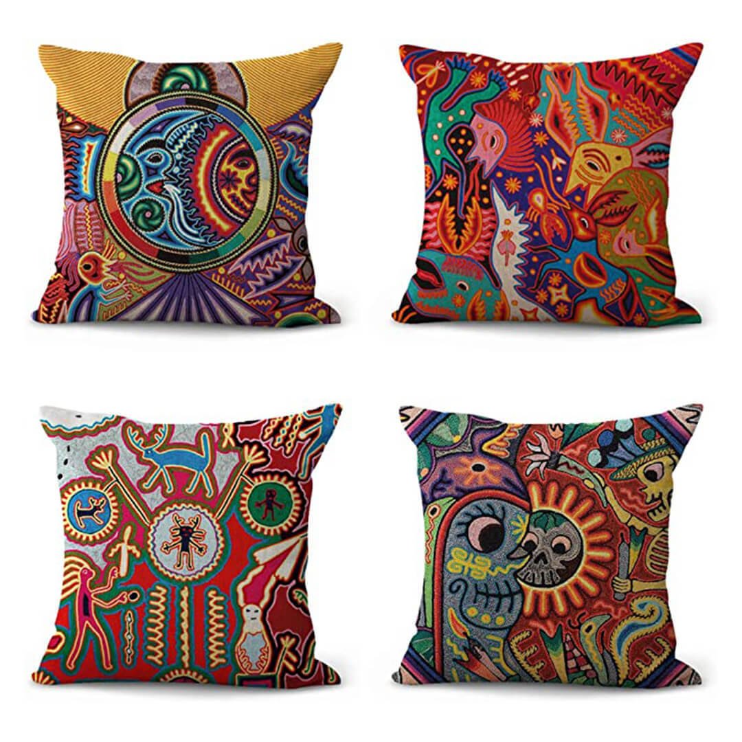 Mexican Style Cotton And Linen Pillowcase - AmiraMart