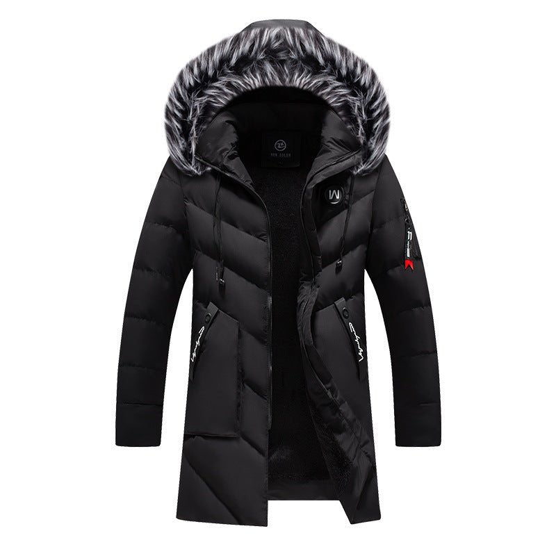 Mid - length plus cashmere padded jacket - AmiraMart