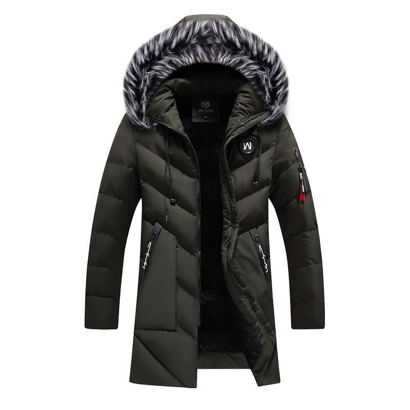 Mid - length plus cashmere padded jacket - AmiraMart
