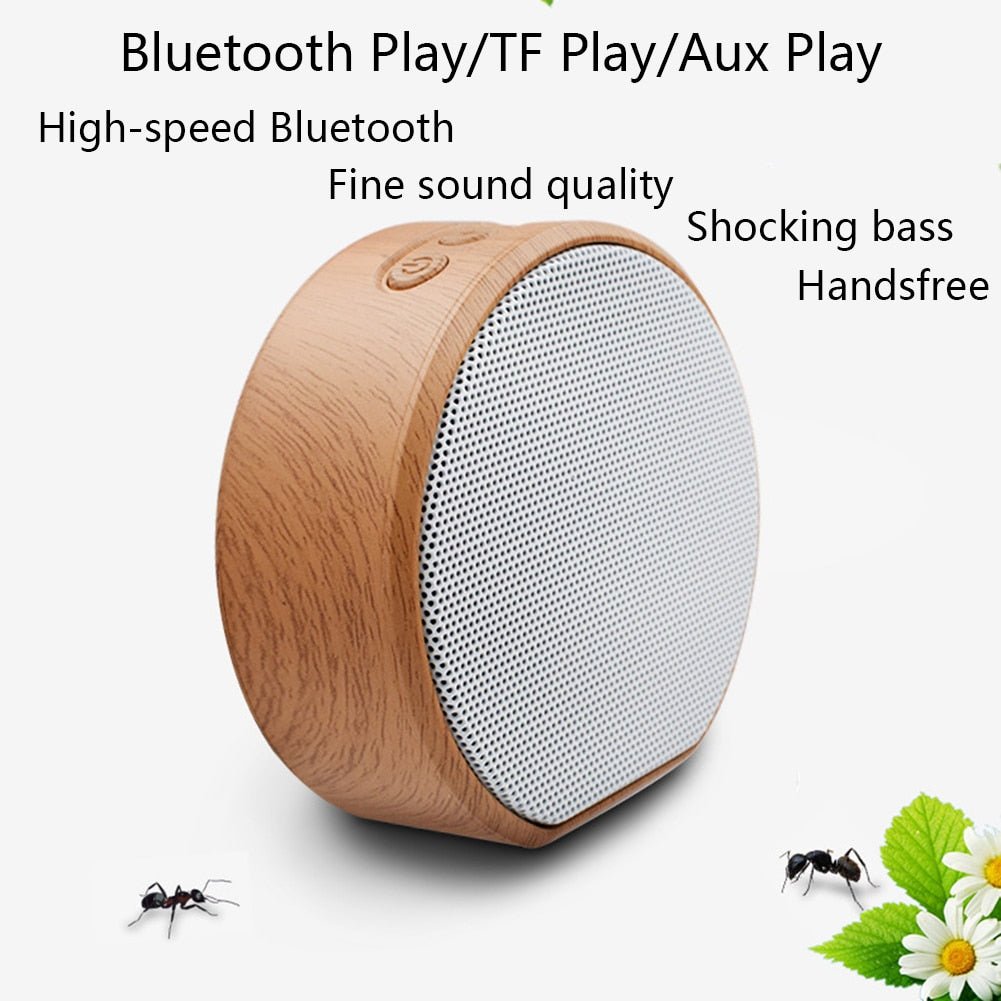 Mini Wood Bluetooth Speaker - AmiraMart