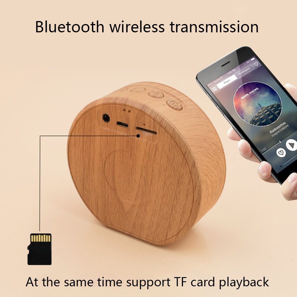 Mini Wood Bluetooth Speaker - AmiraMart