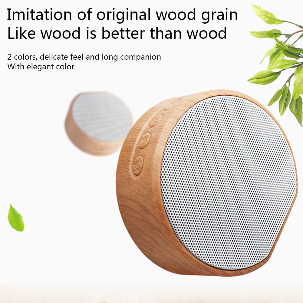 Mini Wood Bluetooth Speaker - AmiraMart
