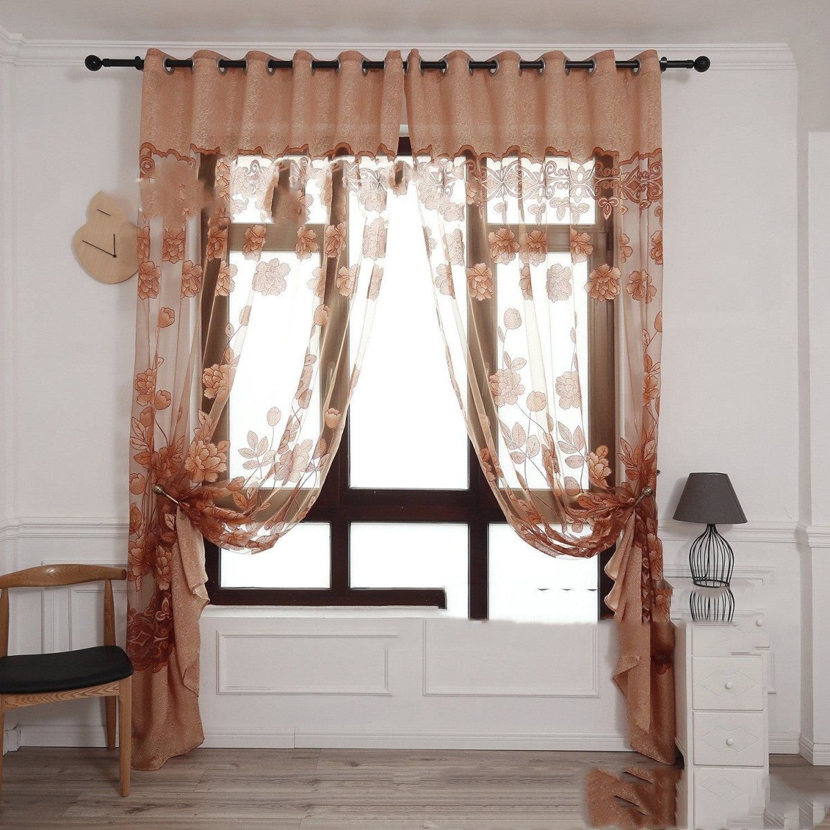 Modern and simple flower blooming window screen curtain - AmiraMart