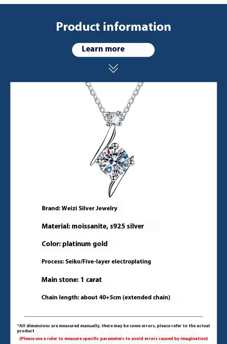 Moissanite Clavicle Chain - AmiraMart