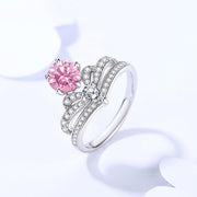 K1248_pink Moissanite Ring