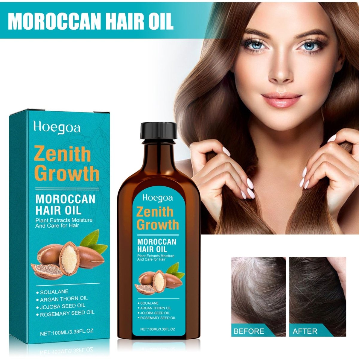 Moroccan Hair Oil – Smooth, Strengthen & Densify Dry Hair - AmiraMart