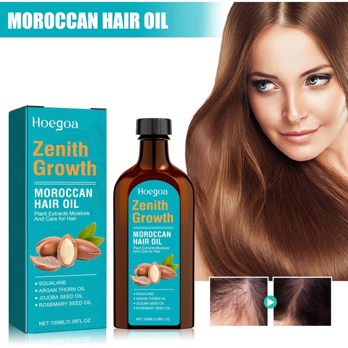 Moroccan Hair Oil – Smooth, Strengthen & Densify Dry Hair - AmiraMart