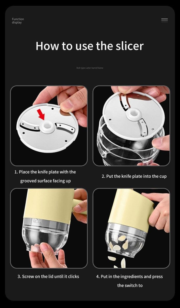 Multi - functional Electric Vegetable Cutter - AmiraMart