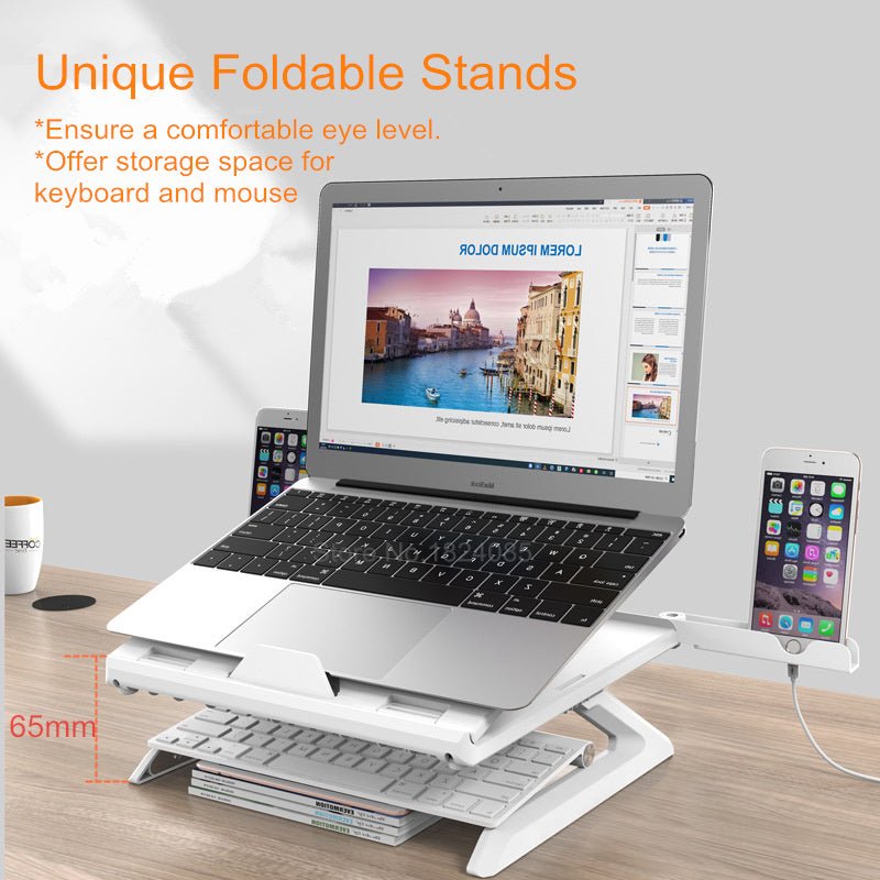 Multifunctional folding lifting laptop stand - AmiraMart