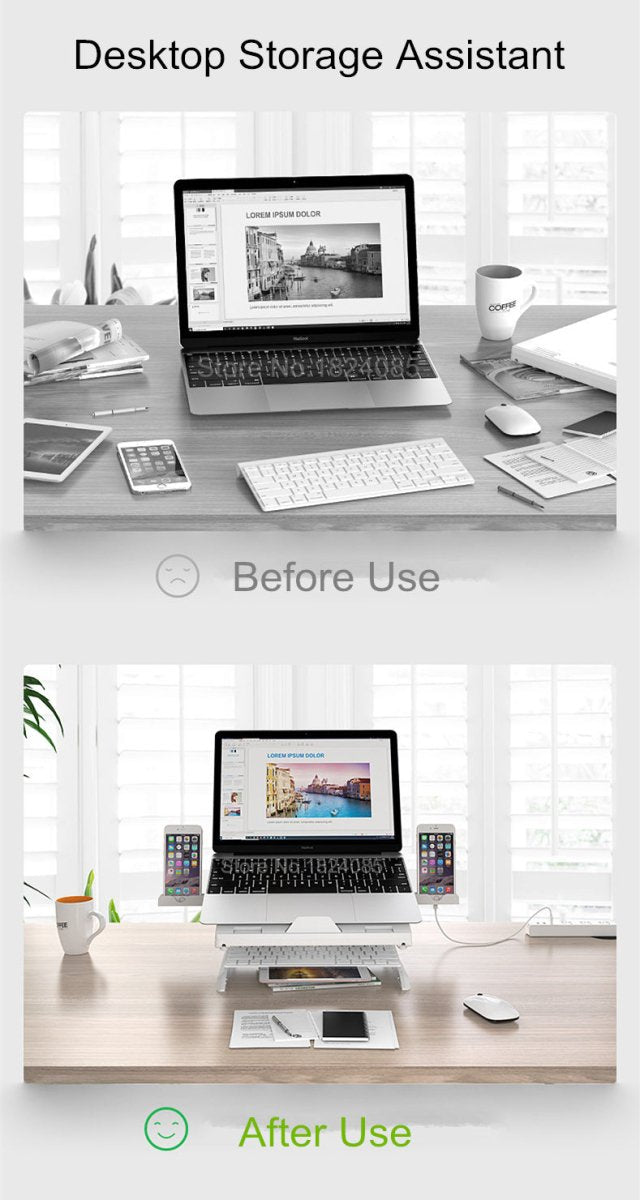Multifunctional folding lifting laptop stand - AmiraMart