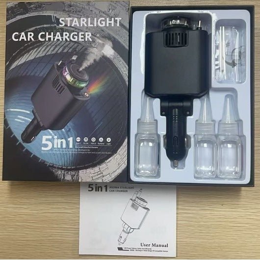 Multifunctional Purple Light Car Phone Charger - AmiraMart
