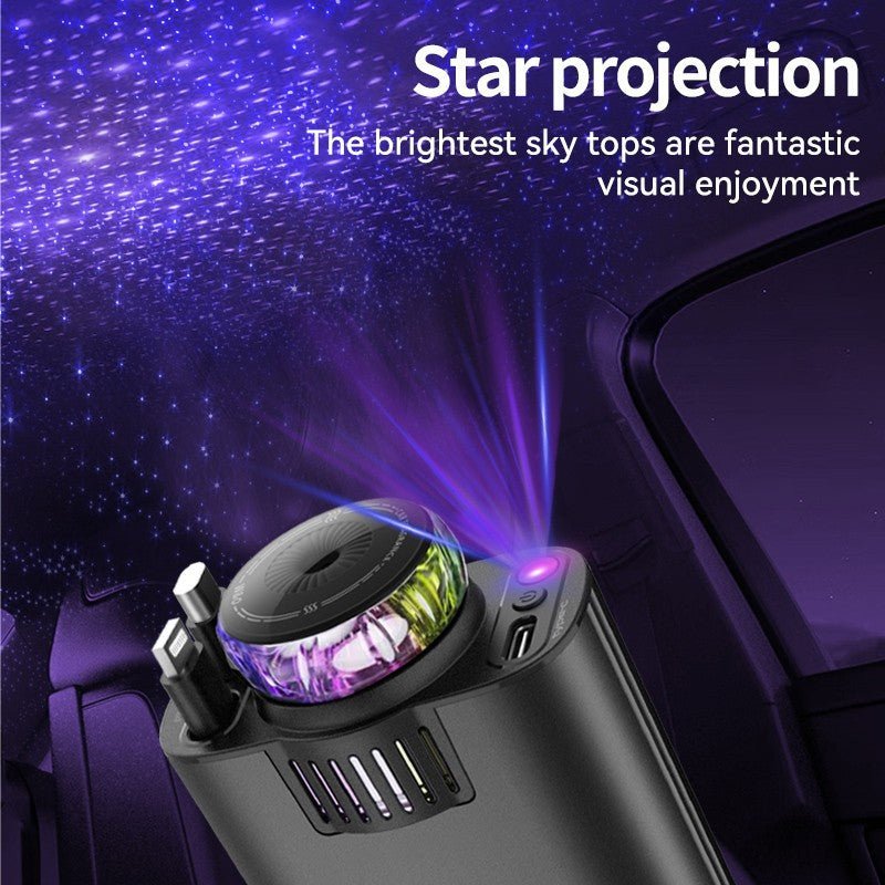 Multifunctional Purple Light Car Phone Charger - AmiraMart