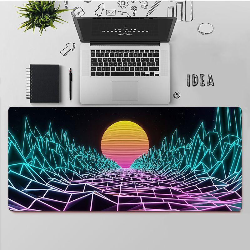 Natural Rubber Synthetic Wave Pattern Digital Gaming Mouse Pad - AmiraMart